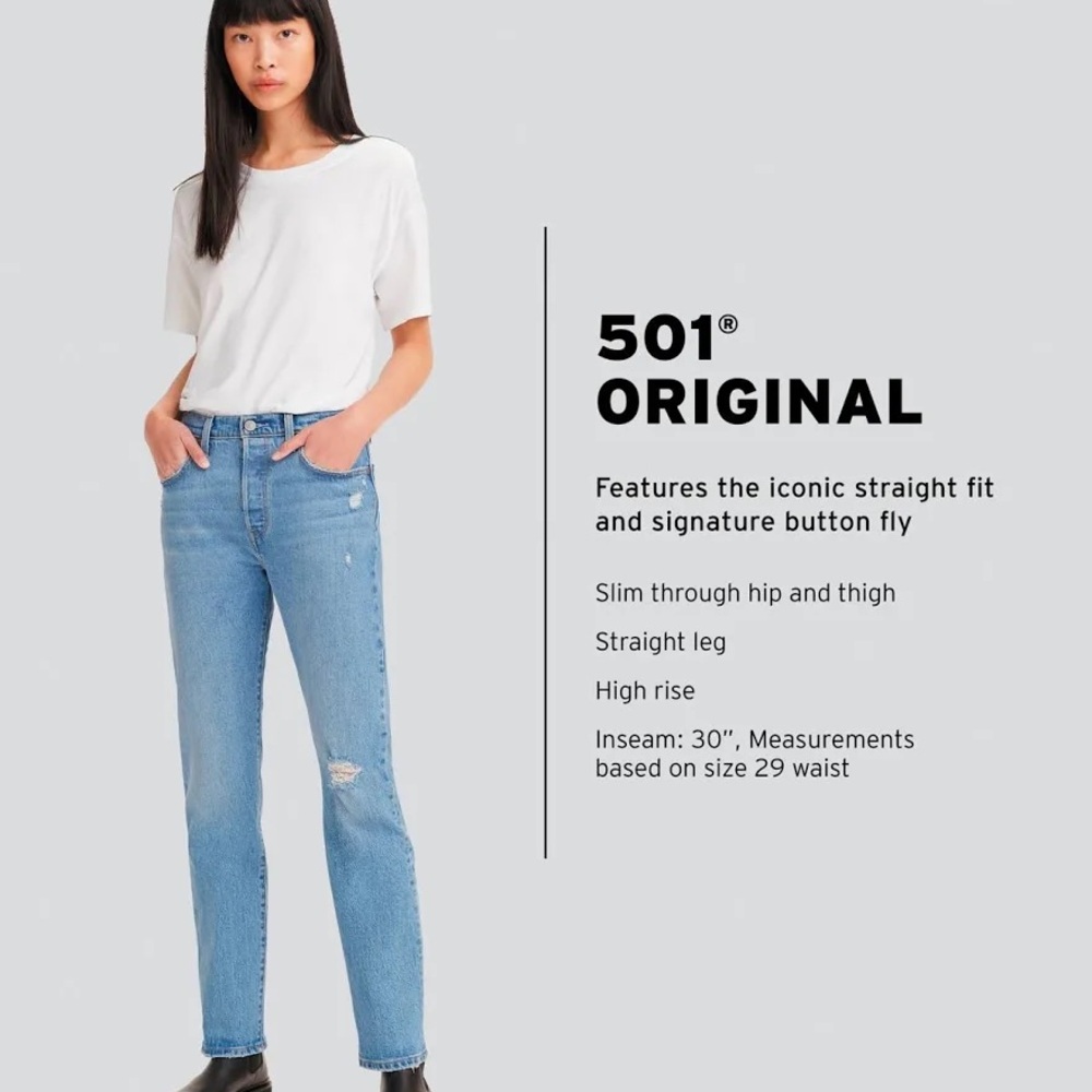 Levi's 501 High Rise Women's Jeans - Picture 4 of 8